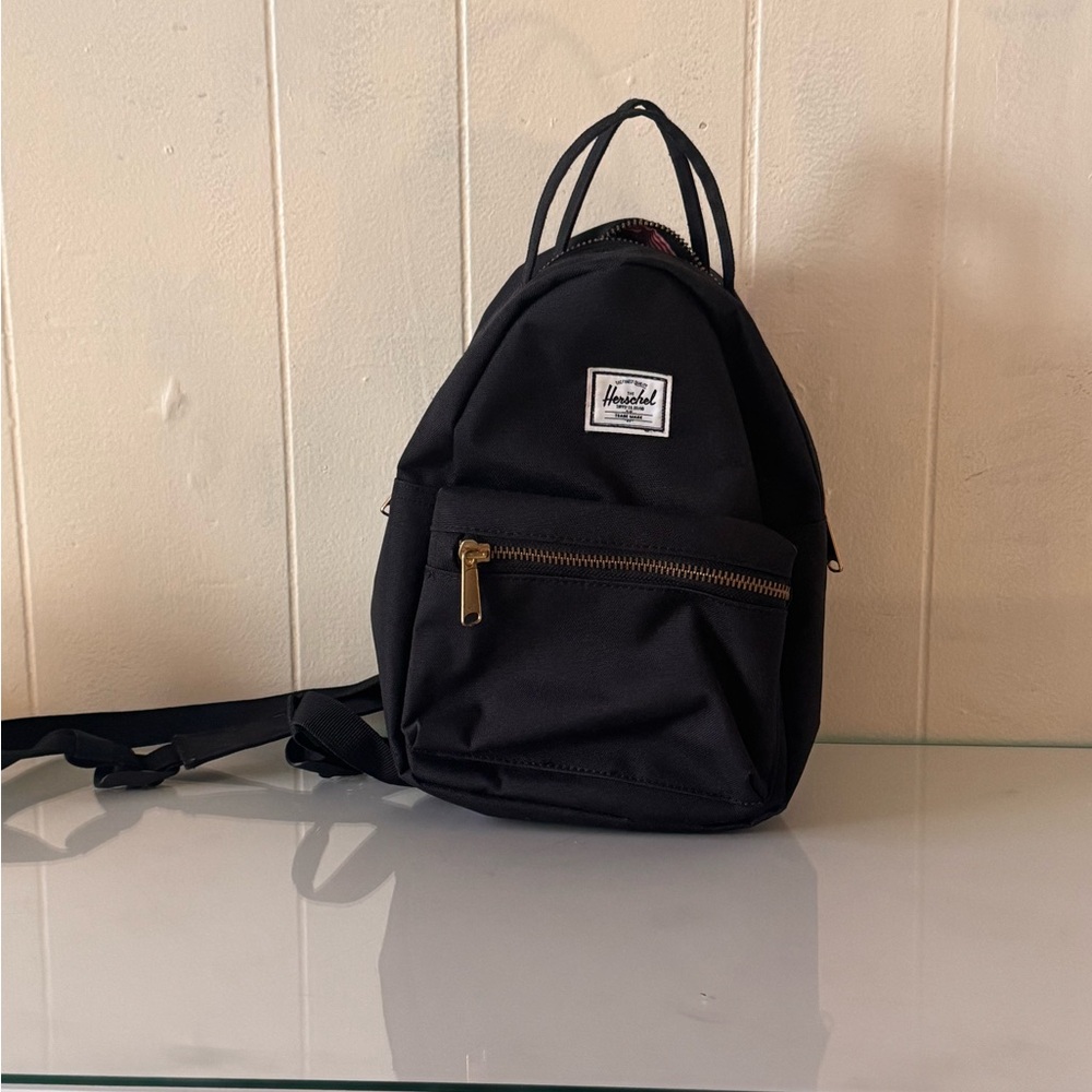 Black Mini Backpack - Compact Everyday Bag